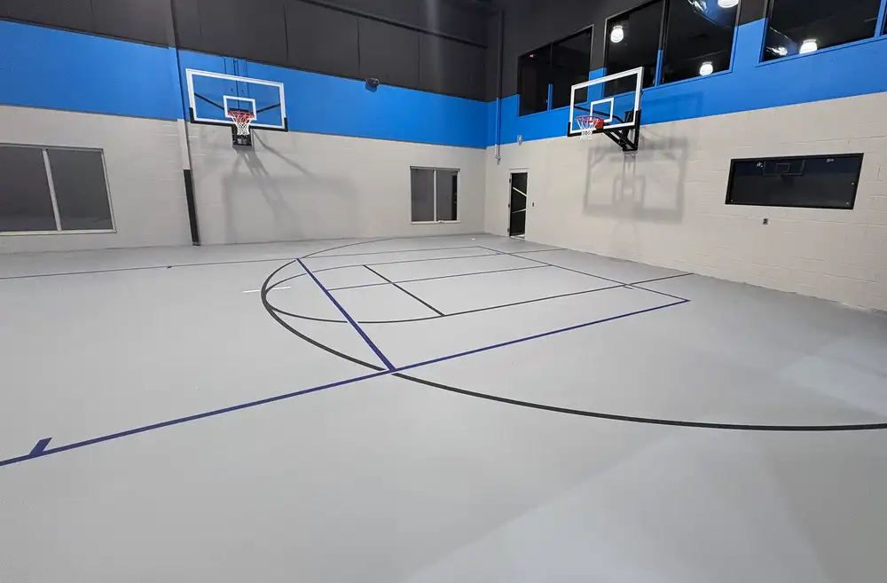 PourFlex poured flooring system, eye-level view